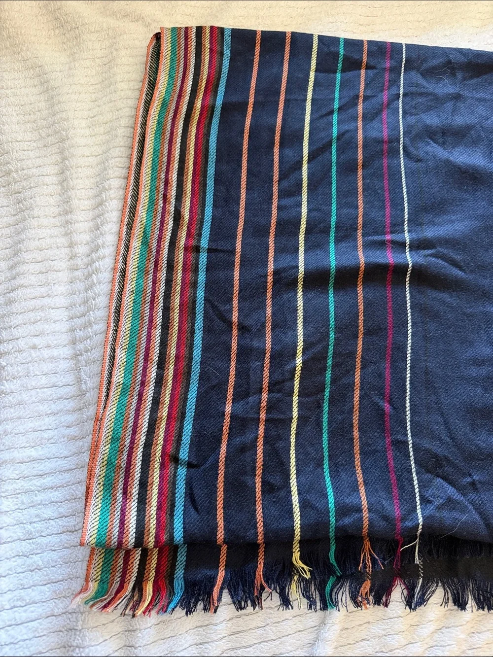 Paul Smith wool-silk signature stripe scarf
